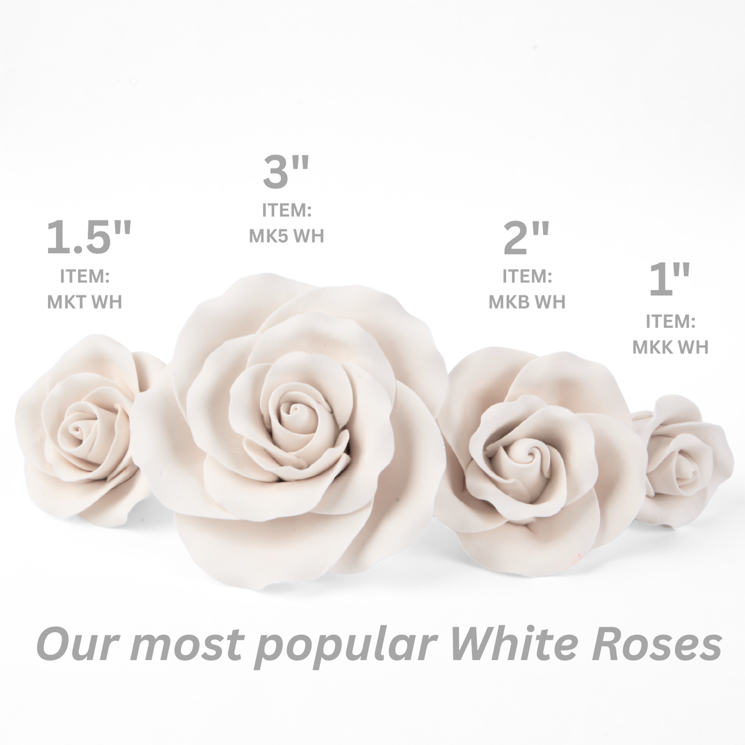 Small Tea Roses - White 1