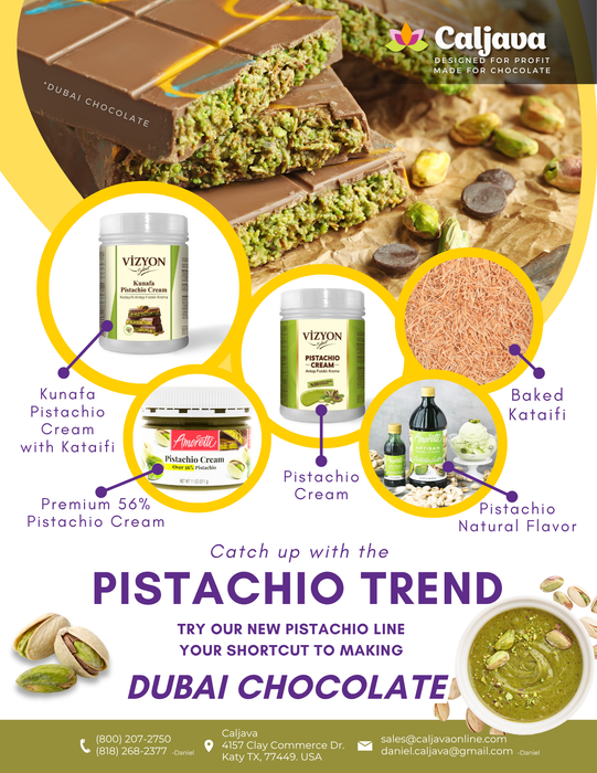 Creamy pistachio kunafa mix swirled over gourmet gelato as a crunchy dessert topping for dubai chocolate creations.