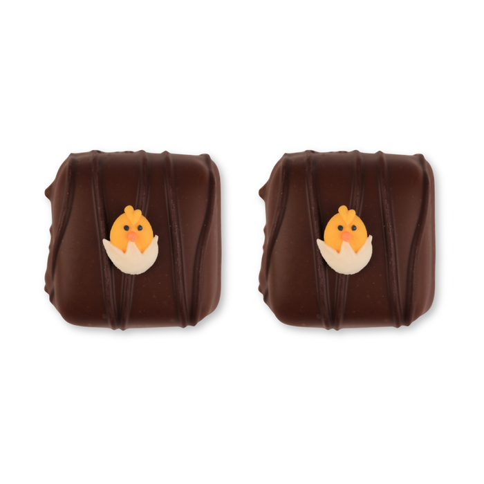 Easter chick royal icing candy toppers for chocolate covered Oreos, cakes, cupcakes, and Easter treats