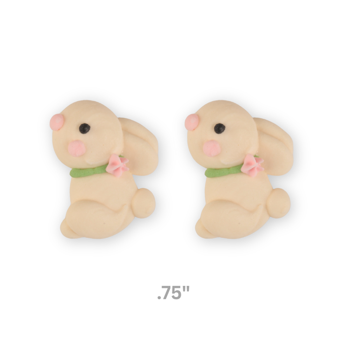 Mini Easter bunny edible candy toppers for chocolate covered strawberries and, chocolates, cupcake decorating