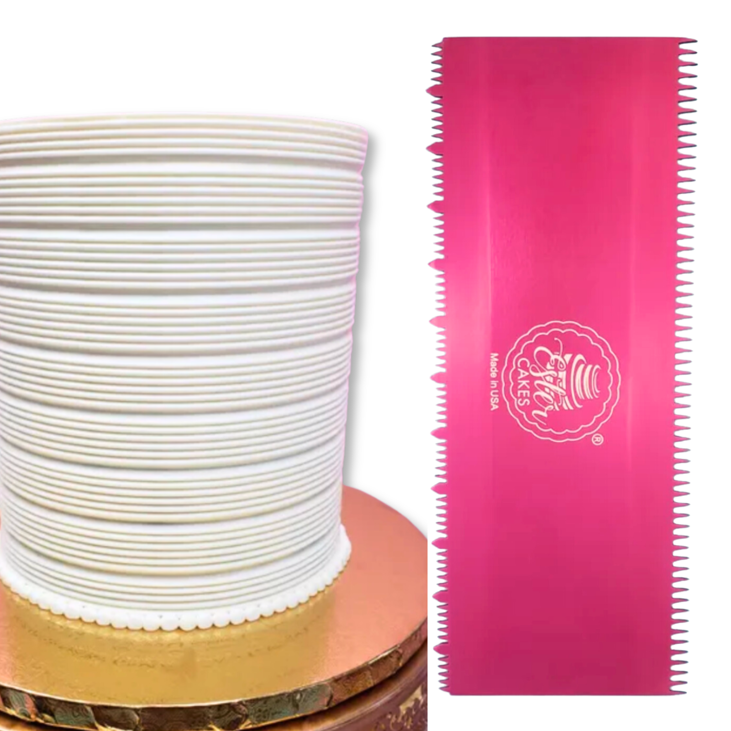 Ruler Cake Comb Icing Scraper