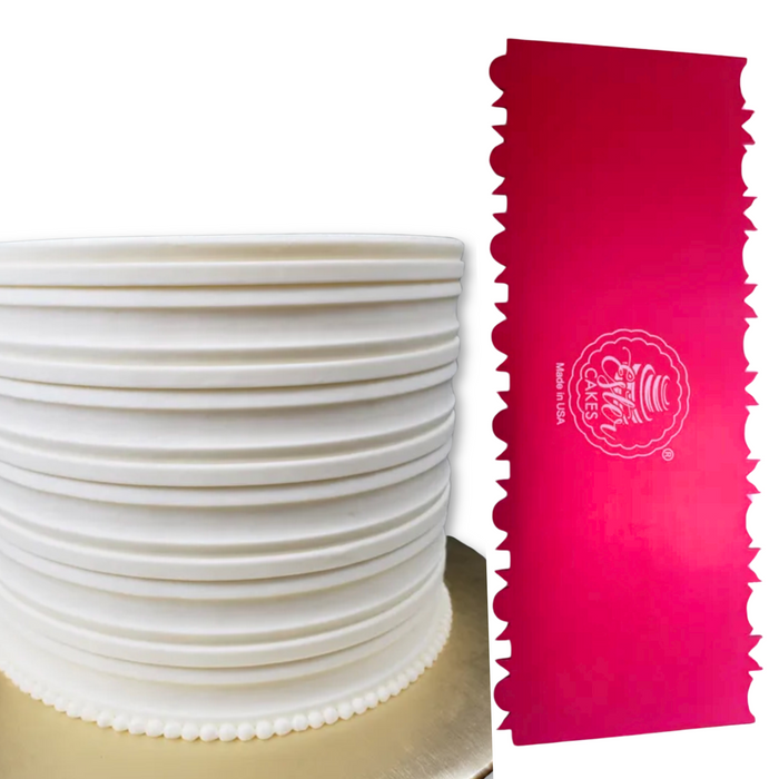 Discover our durable stripe cake icing comb scraper, perfect for cake decorating. Create smooth, textured, and patterned finishes on buttercream, fondant, and frosting. Ideal for bakers of all skill levels! Caljava