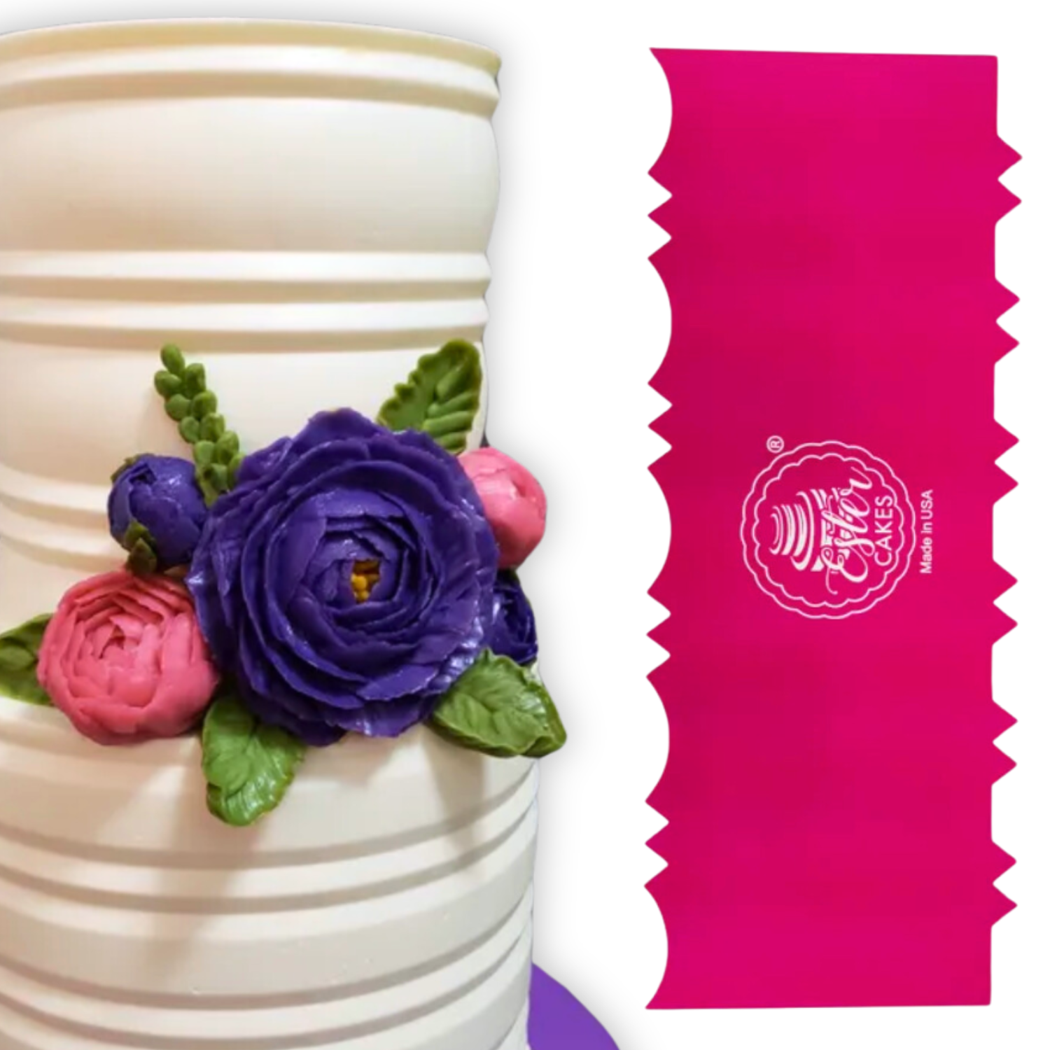 Crown Jewel Cake Comb Icing Scraper