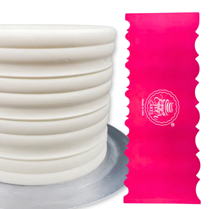 Discover our durable stripe cake icing comb scraper, perfect for cake decorating. Create smooth, textured, and patterned finishes on buttercream, fondant, and frosting. Ideal for bakers of all skill levels! Caljava
