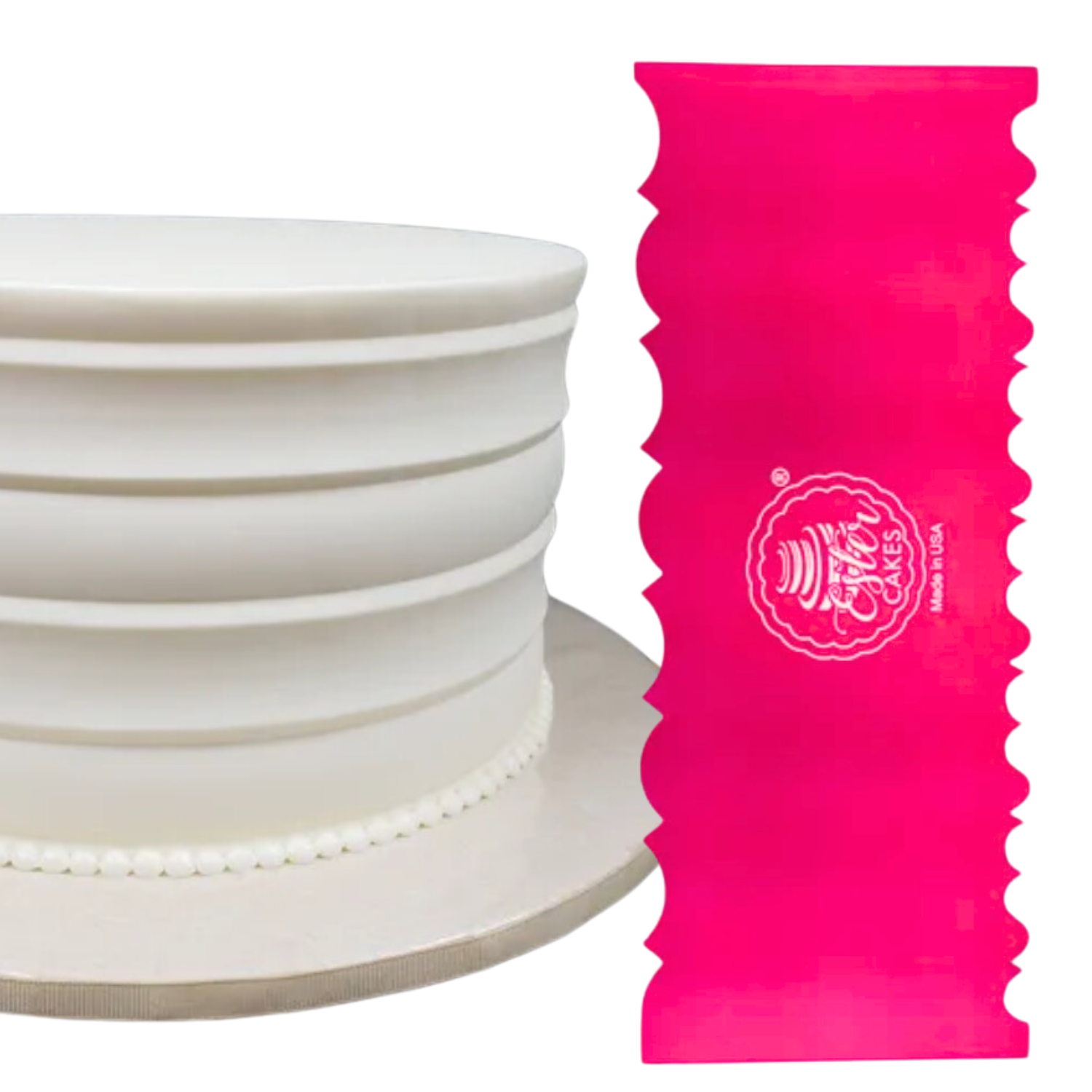 Crown Molder Cake Comb Icing Scraper