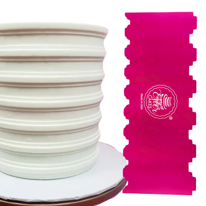 Discover our durable stripe cake icing comb scraper, perfect for cake decorating. Create smooth, textured, and patterned finishes on buttercream, fondant, and frosting. Ideal for bakers of all skill levels! Caljava