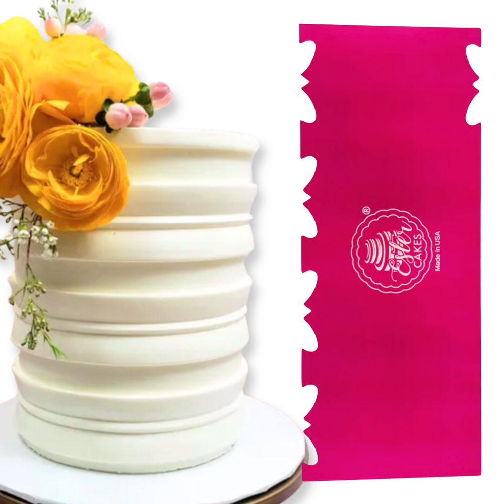 Discover our durable stripe cake icing comb scraper, perfect for cake decorating. Create smooth, textured, and patterned finishes on buttercream, fondant, and frosting. Ideal for bakers of all skill levels! Caljava