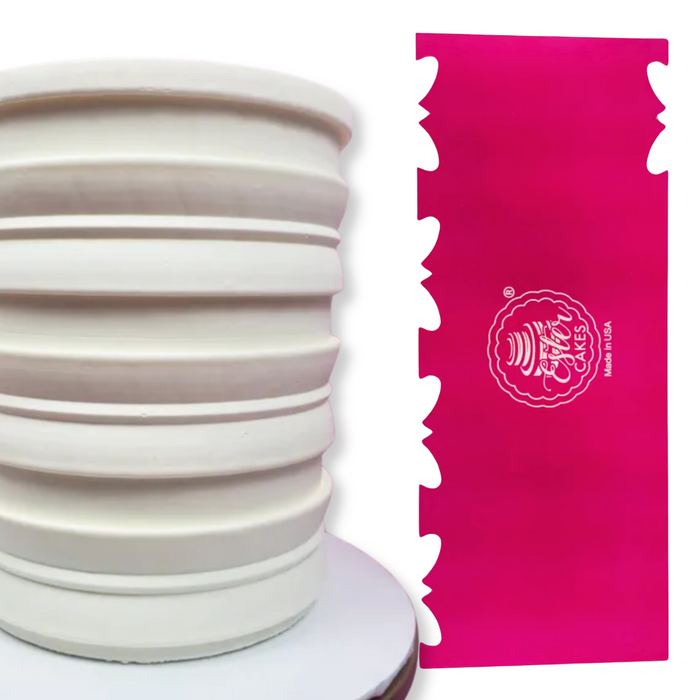 Discover our durable stripe cake icing comb scraper, perfect for cake decorating. Create smooth, textured, and patterned finishes on buttercream, fondant, and frosting. Ideal for bakers of all skill levels! Caljava