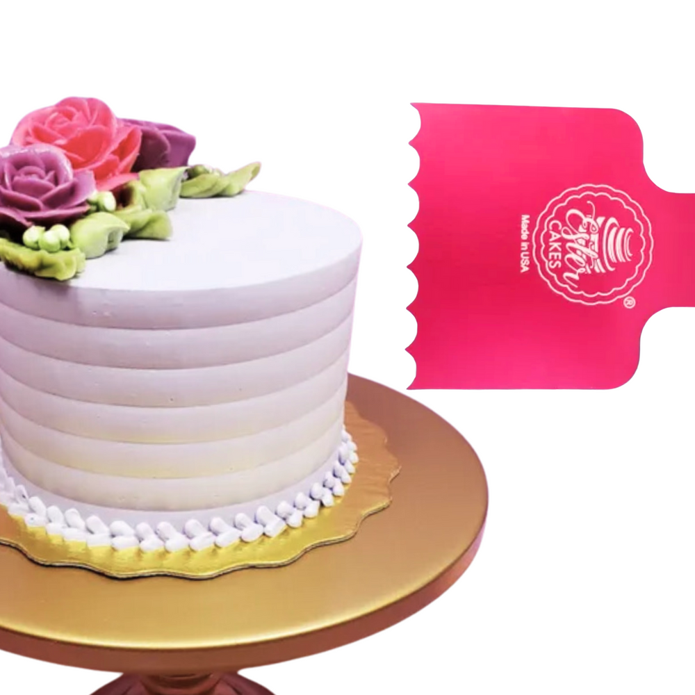 Discover our durable stripe cake icing comb scraper, perfect for cake decorating. Create smooth, textured, and patterned finishes on buttercream, fondant, and frosting. Ideal for bakers of all skill levels! Caljava
