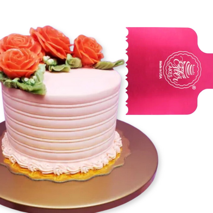 Discover our durable stripe cake icing comb scraper, perfect for cake decorating. Create smooth, textured, and patterned finishes on buttercream, fondant, and frosting. Ideal for bakers of all skill levels! Caljava