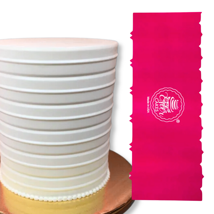 Discover our durable stripe cake icing comb scraper, perfect for cake decorating. Create smooth, textured, and patterned finishes on buttercream, fondant, and frosting. Ideal for bakers of all skill levels! Caljava