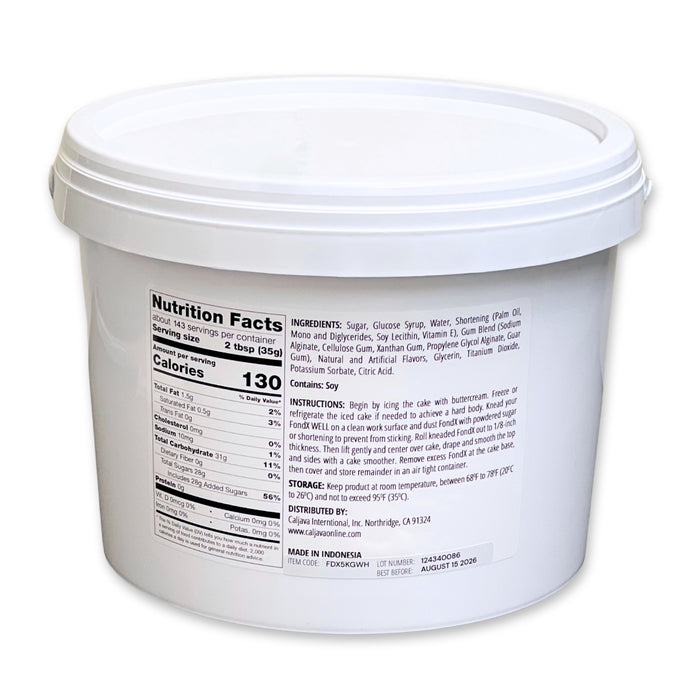 FondX Rolled Fondant Icing - Professional vanilla-flavored fondant for wedding and birthday cake decorating, easy to knead and roll