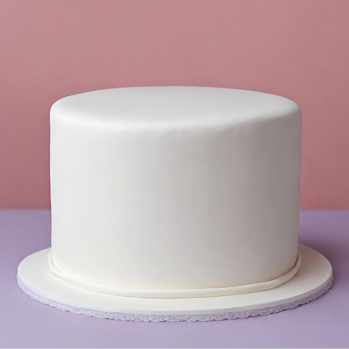 Sharp edges and smooth sides created using FondX Virgin White fondant perfect for wedding cakes and birthday cakes.