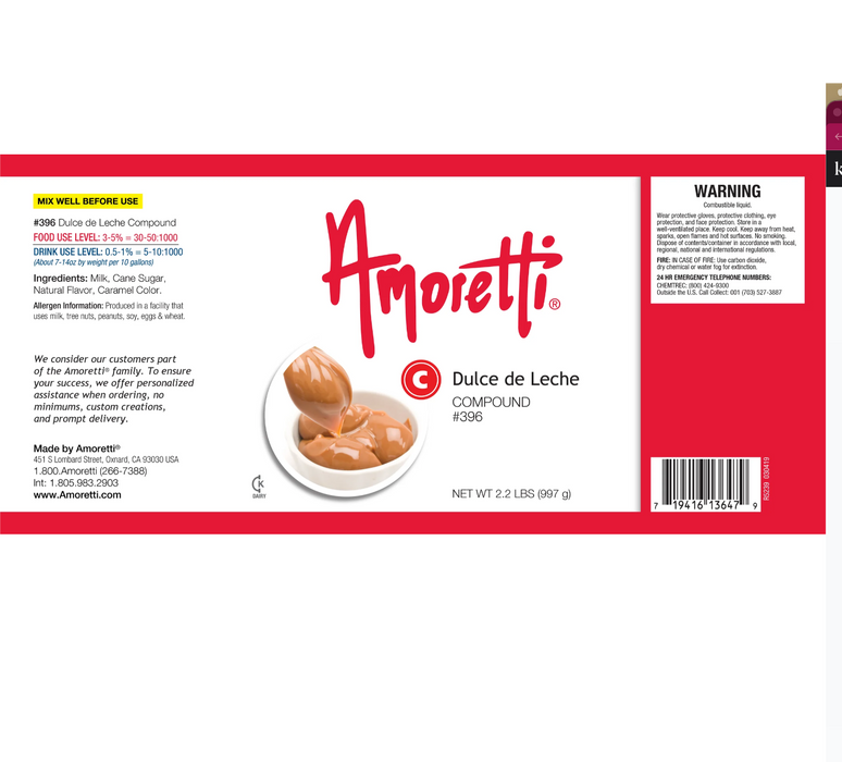 gluten free dulce de leche compound with no artificial flavors for baking cakes cookies and confections