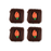 Handmade orange rosebud royal icing toppers by Caljava for decorating cookies and cupcakes