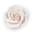 Handcrafted white tea rose sugar flower topper for decorating cakes and cupcakes