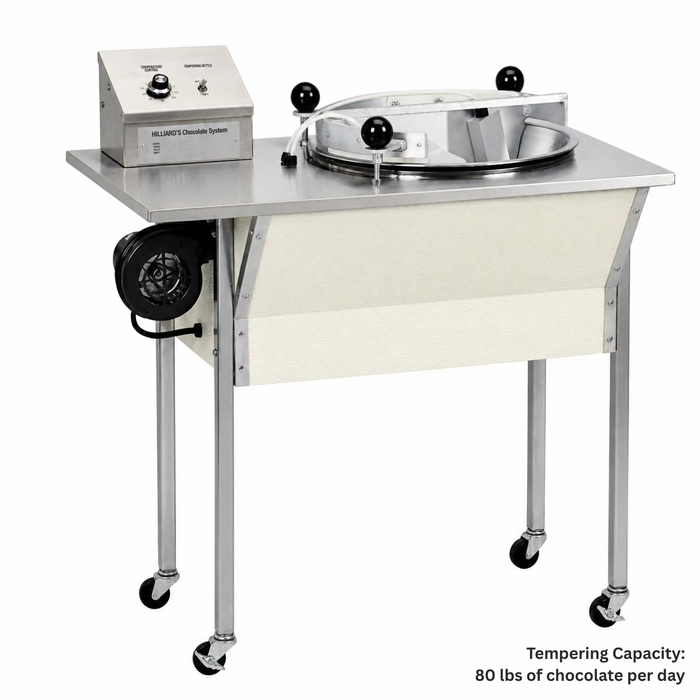 Hilliard's Chocolate Tempering Melter for Commercial Business 80 lbs per day tempering capacity