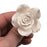 Edible white hybrid tea rose made from gum paste for wedding cakes