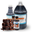 LorAnn Fudge Brownie flavor fountain bottles shown in 4 oz, 1 quart, and 1 gallon sizes.