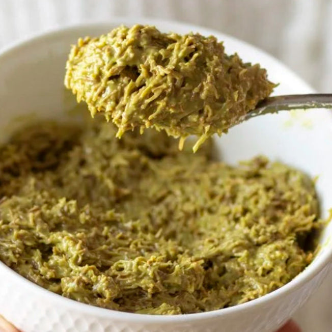 Middle Eastern pistachio cream and kataifi mix used as Dubai chocolate filling wholesale bakery supply by Caljava