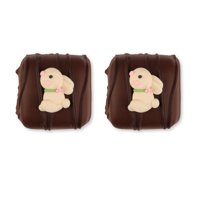 Royal icing bunny decorations for Easter chocolates, baking, candy making, and dessert displays by Caljava