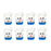 Mini white bunny with bow tie royal icing decorations for Easter candy, chocolates, cookies, cupcakes, and spring cake toppers, 176 pieces kosher
