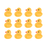 Mini ducky royal icing decorations for desserts, chocolate covered treats, cupcakes, and spring baking