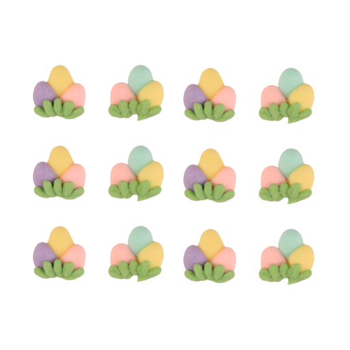 Mini Easter eggs royal icing toppers for decorating chocolates, cookies, cupcakes, and Easter candy treats