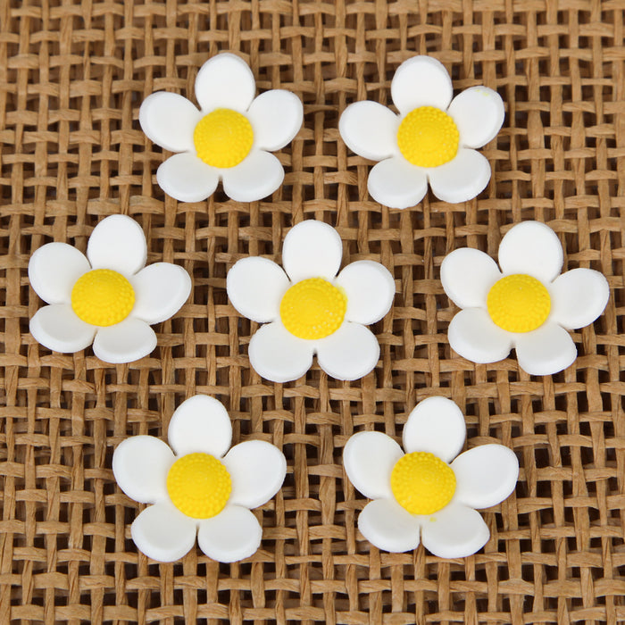 Medium Blossom Sugar Flowers - White