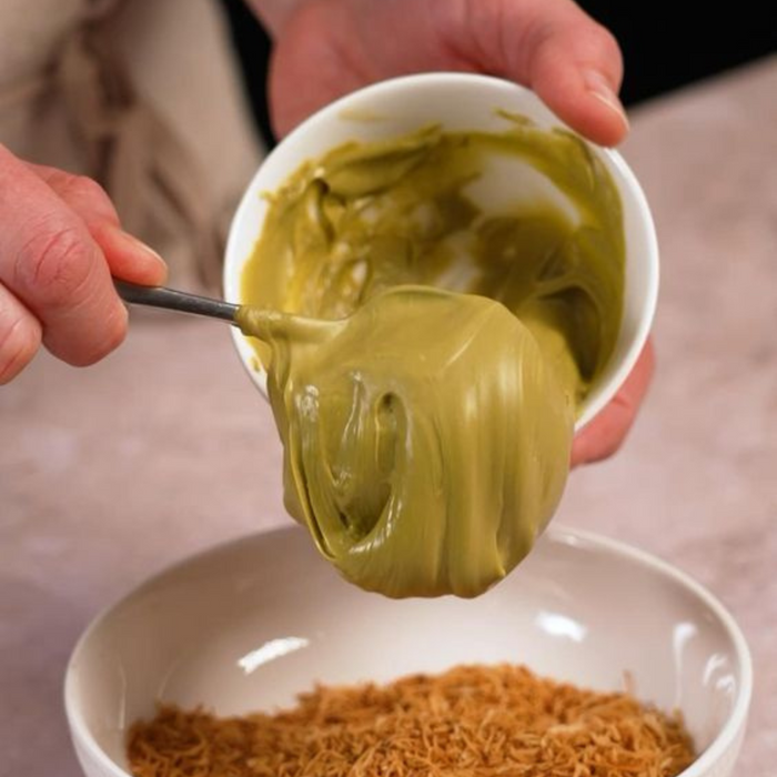 Premium Pistachio Cream Filling for Dubai Chocolate Bars, Kunafa, and Baklava – Vegan, All-Natural Pastry Ingredient for Chocolatiers and Pastry Chefs by Amoretti distributed by Caljava
