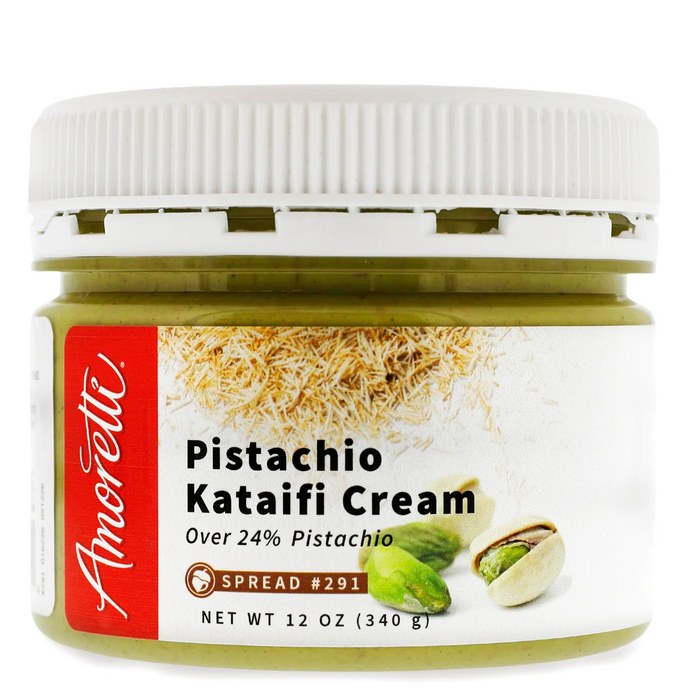 Premium Pistachio Cream with Kataifi Filling for Dubai Chocolate Bars, Kunafa, and Baklava – Vegan, All-Natural Pastry Ingredient for Chocolatiers and Pastry Chefs by Amoretti distributed by Caljava