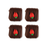 Red Handmade edible rosebud royal icing decorations for chocolates, candy, cookies, cakes and dessert treats by Caljava