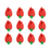 Red Rosebud royal icing toppers ready-to-use edible decorations for chocolates cupcakes cookies and cakes by Caljava