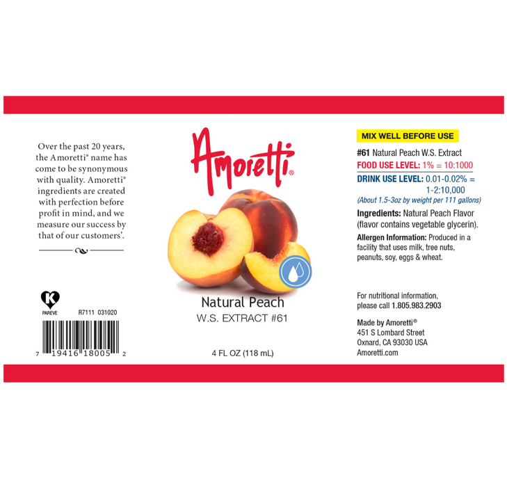 Peach Extract Water Soluble by Amoretti