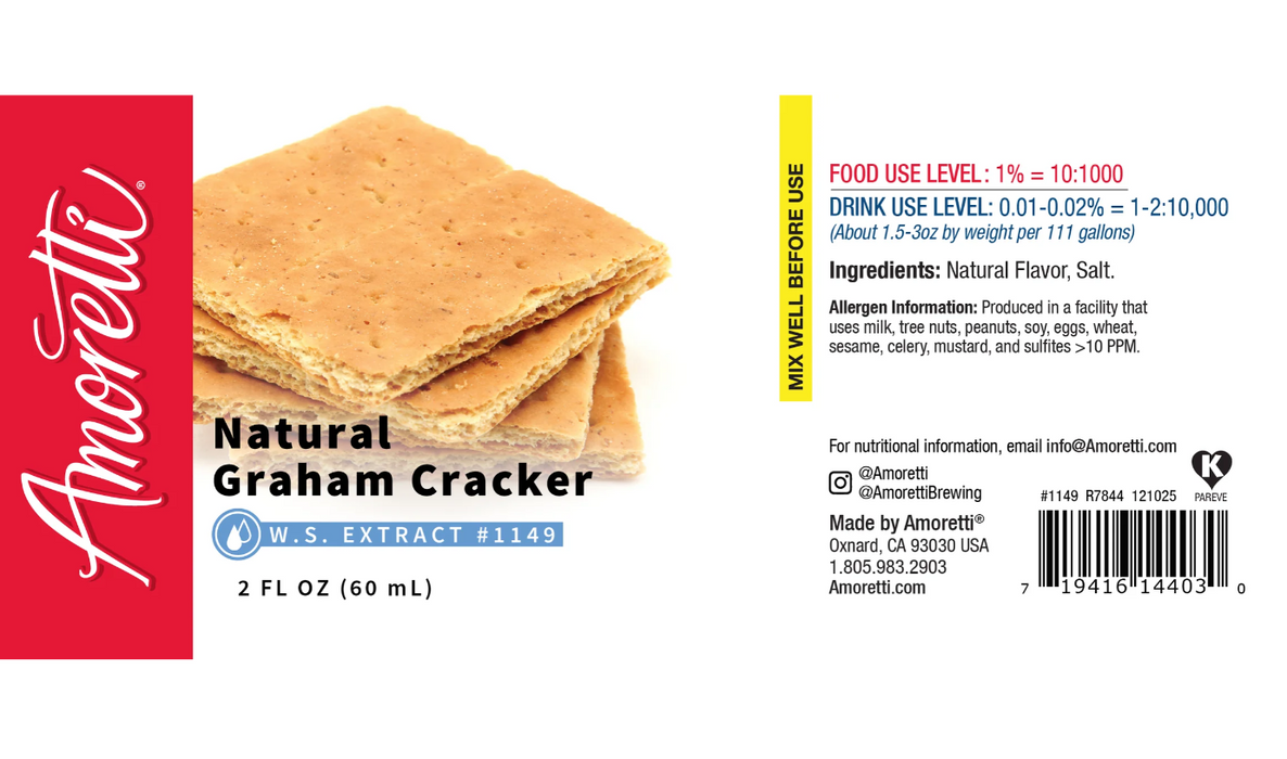 Graham Cracker Extract Water Soluble by Amoretti