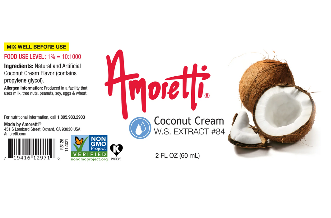 Coconut Cream Extract Water Soluble by Amoretti