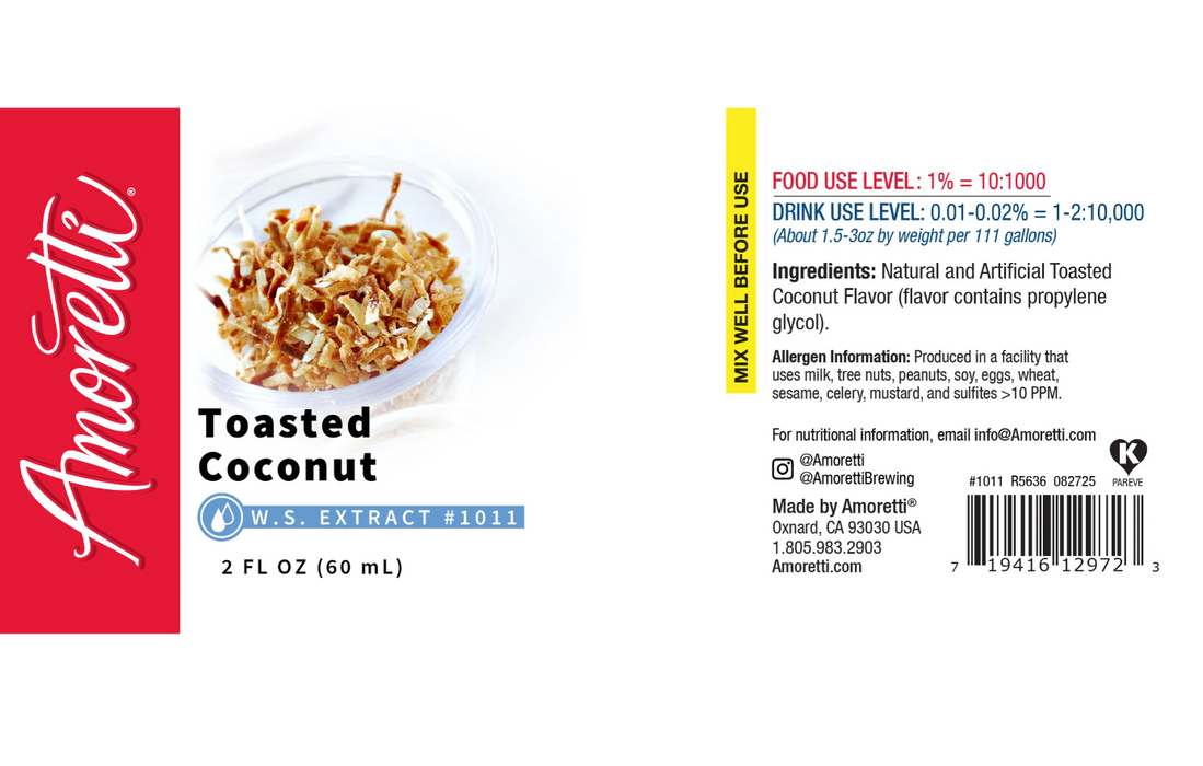 Toasted Coconut Extract Water Soluble by Amoretti