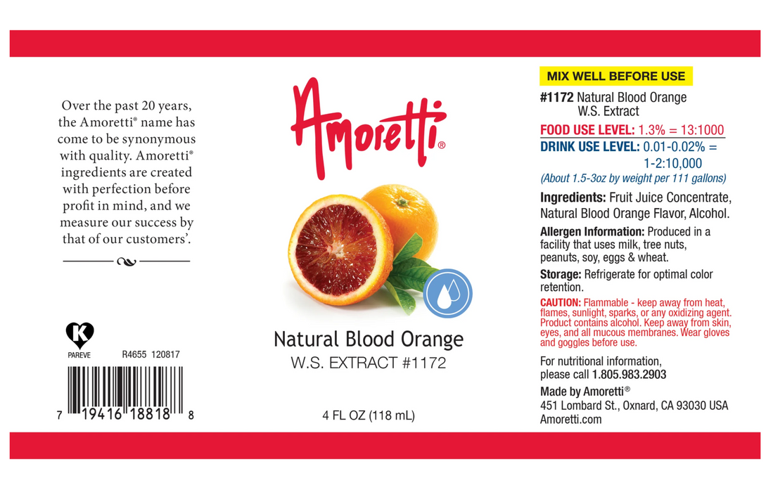Blood Orange Extract Water Soluble by Amoretti