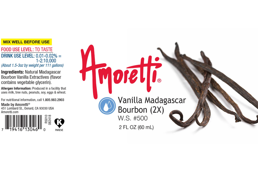 Vanilla Madagascar Bourbon Extract Water Soluble (2 Fold) by Amoretti