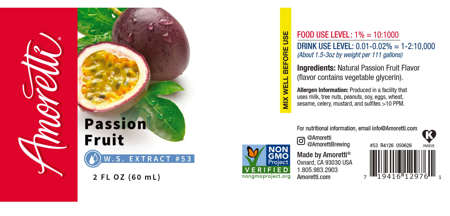 Passion Fruit Extract Water Soluble by Amoretti