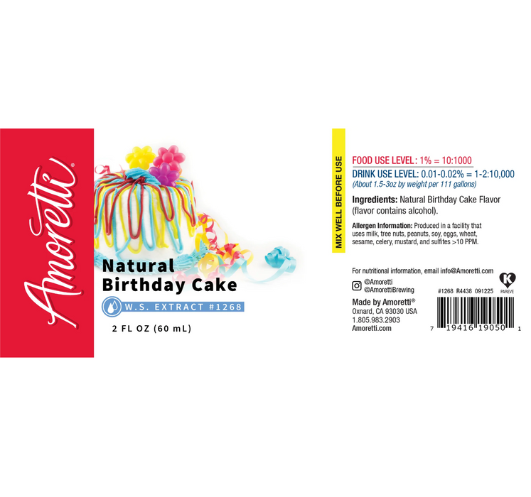 Birthday Cake Extract Water Soluble by Amoretti