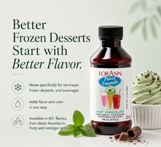 Mint Chocolate Chip Ice Cream & Beverage Flavor by LorAnn Oils
