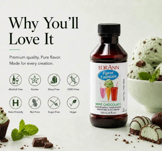 Mint Chocolate Chip Ice Cream & Beverage Flavor by LorAnn Oils