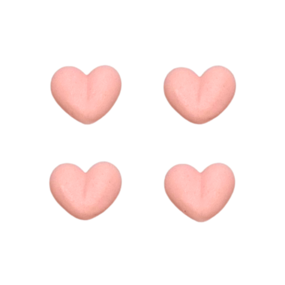 Small_Pink_Heart_Royal_Icing_Toppers_Decorations_for_Chocolates_Cookies_Candy_and_Cupcakes perfect for Valentine's Day Treats by Caljava