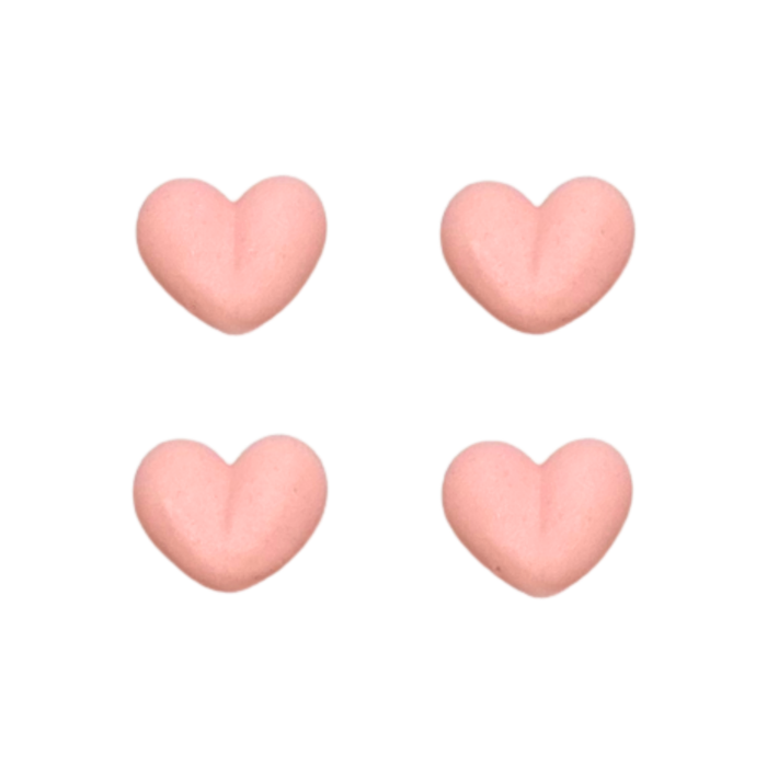 Small_Pink_Heart_Royal_Icing_Toppers_Decorations_for_Chocolates_Cookies_Candy_and_Cupcakes perfect for Valentine's Day Treats by Caljava