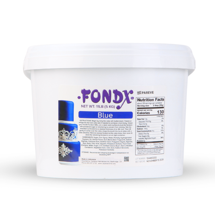 Smooth Blue FondX rolled fondant ready to roll and cover cakes