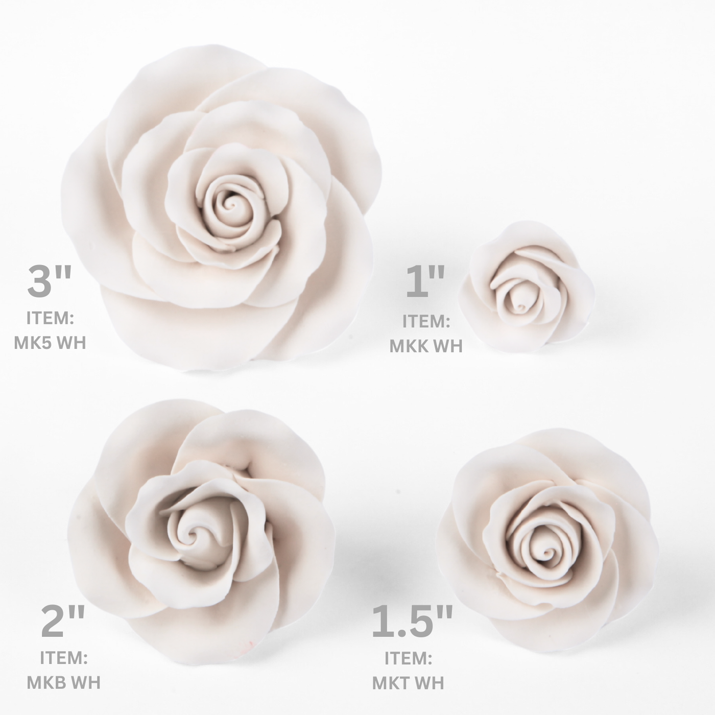 Small Tea Roses - White 1