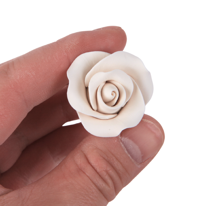 Mini white rose sugar flower ideal for professional cake decorating