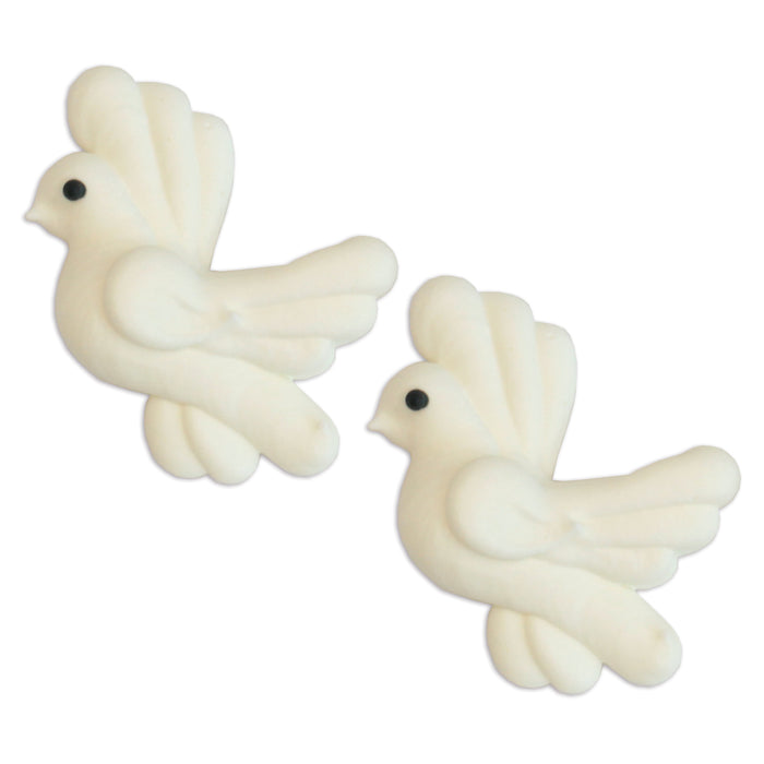 Bird Doves Royal Icing Topper Decoration great for decorating your own chocolate, cakes, cupcakes, and more.