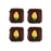 Yellow rosebud royal icing toppers by Caljava used to decorate chocolates, candy, cookies, donuts and desserts